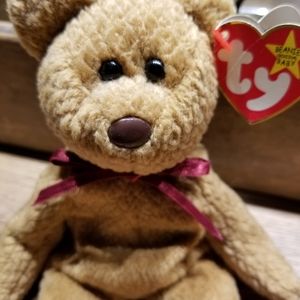 Adorable "Curly" TY Teddy Bear 🐻 Beanie